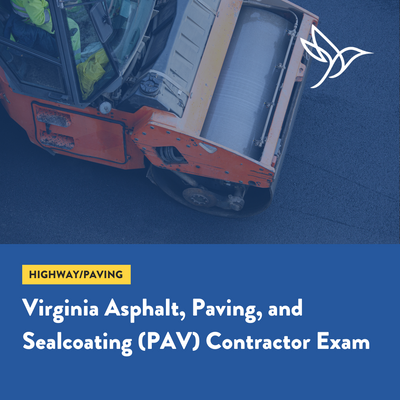 Virginia Asphalt, Paving, and Sealcoating (PAV) Exam