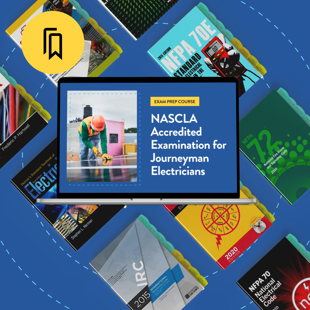 NASCLA Accredited Examination for Journeyman Electricians Exam Prep Package