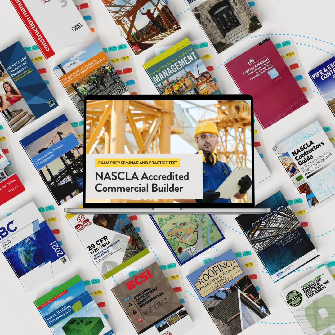 Online Package: NASCLA Commercial Builder Exam Prep Questions & Answers