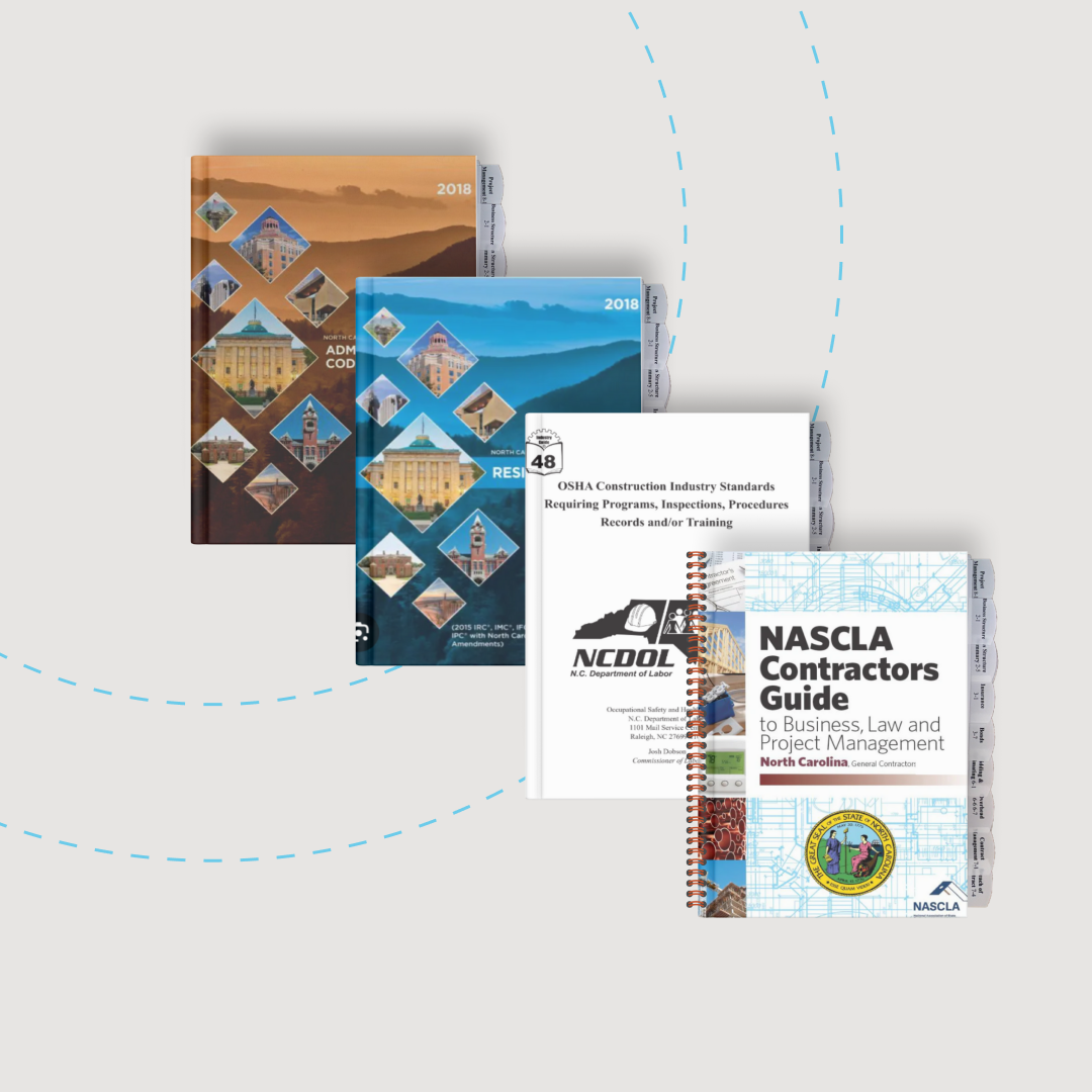 Where are the book bundles for the NC Contractors Residential exam books???