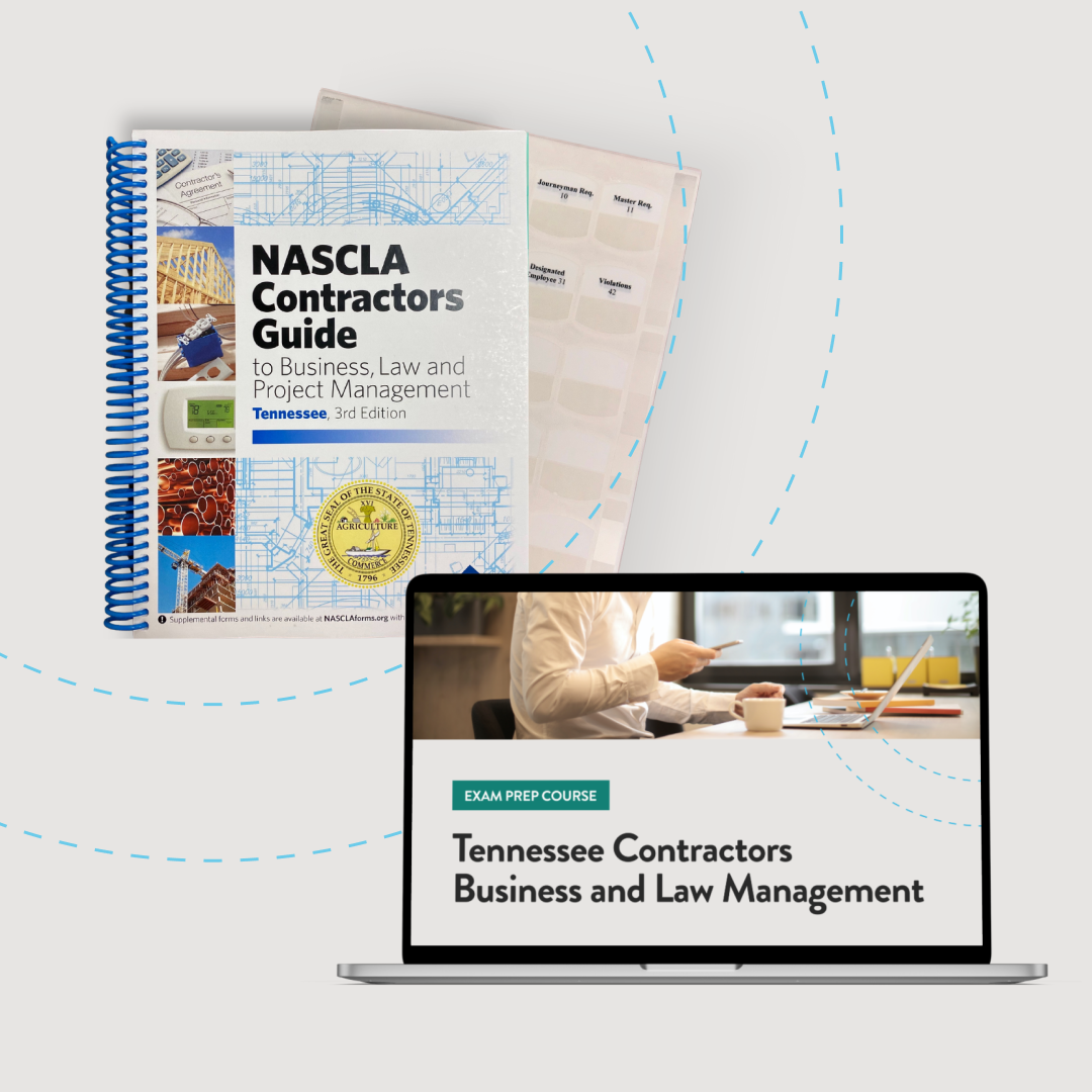 Online Package: Tennessee Contractors Business and Law Management Exam Questions & Answers