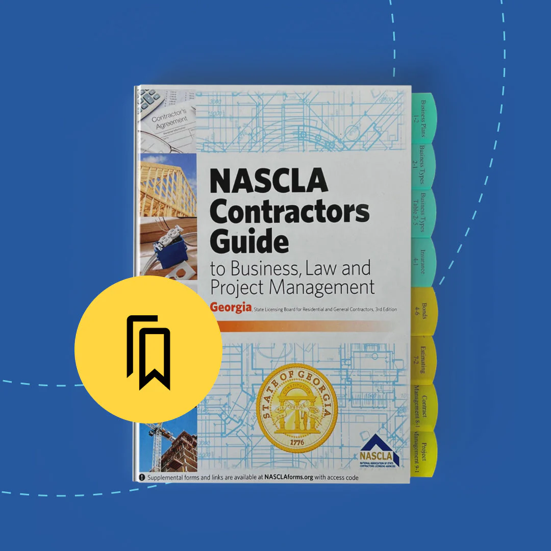 Georgia Contractors Business Law Tabbed and Highlighted Book Questions & Answers