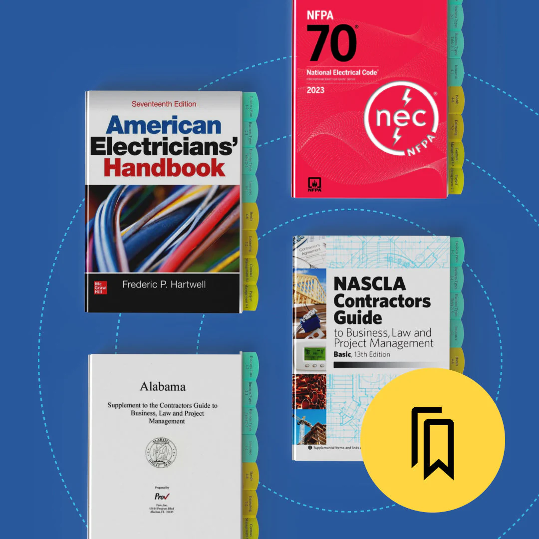 Alabama Electrical Contractor Exam Tabbed and Highlighted Book Bundle Questions & Answers