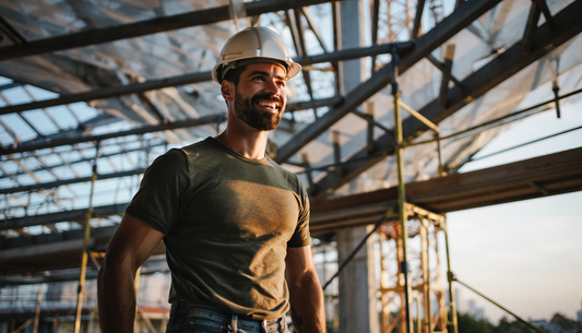 Licensed Virginia commercial building contractor overseeing a commercial construction project