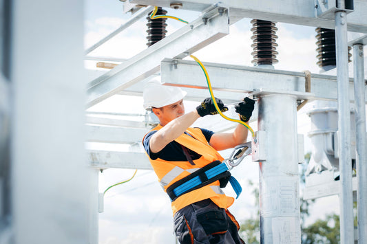 California electrician working with cables