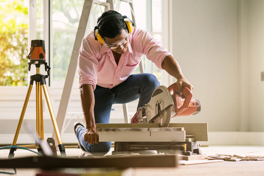 man working on home renovation as a general contractor