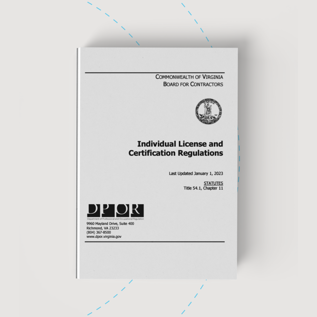 DPOR Individual License and Certification Regulations