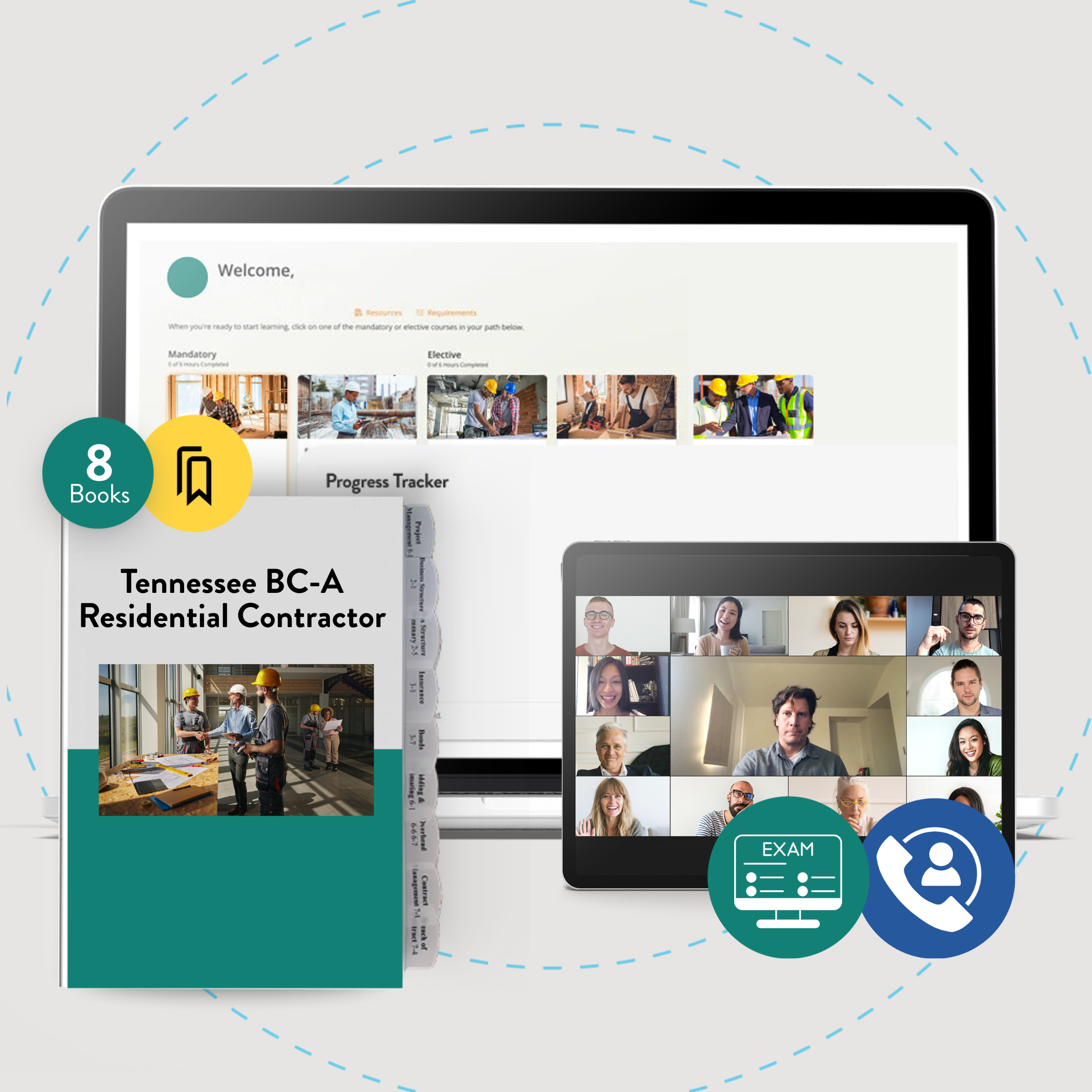 Full-Service Package: Tennessee BC-A Residential Contractor Exam Prep