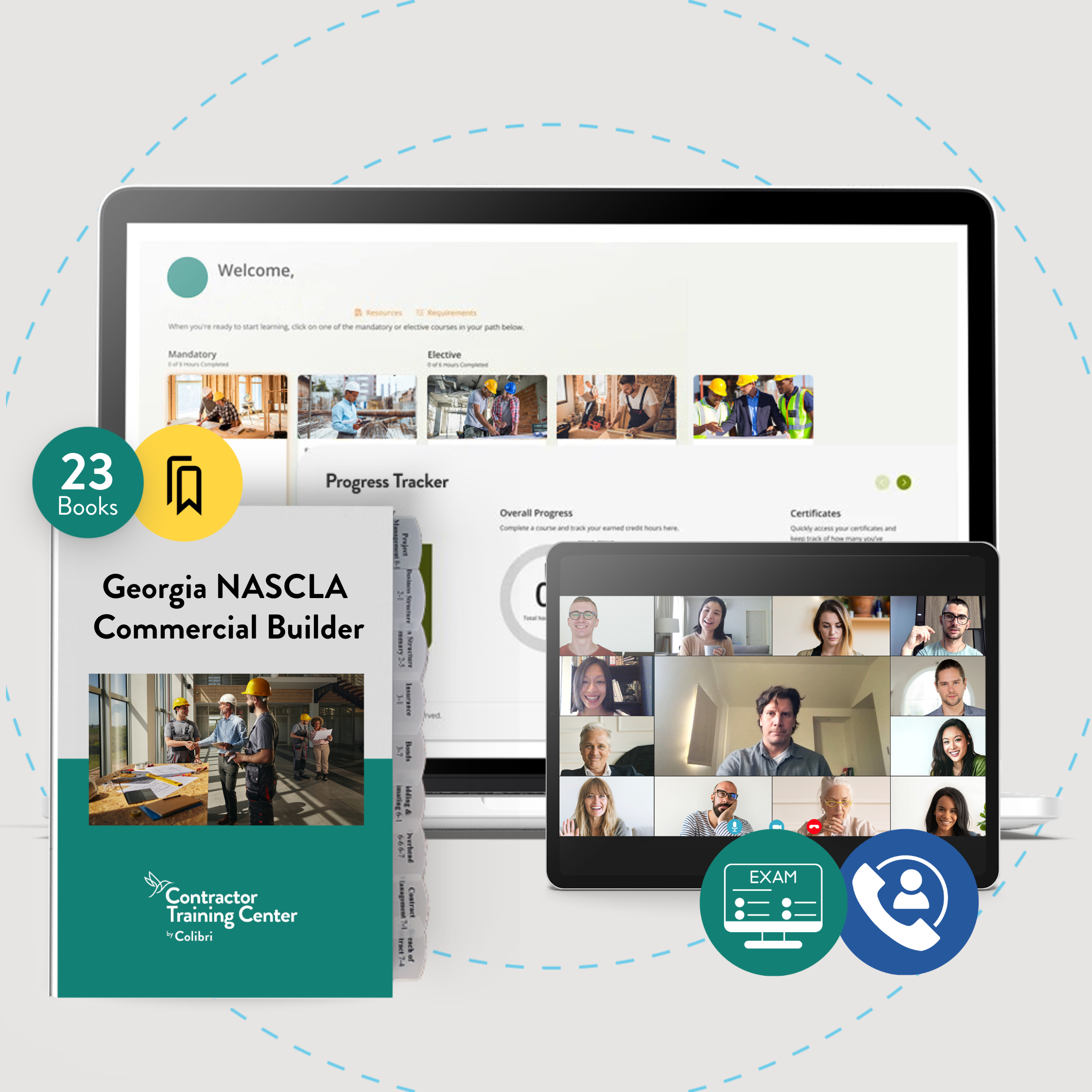 Georgia NASCLA Commercial Builder Pro Plus Exam Prep Package