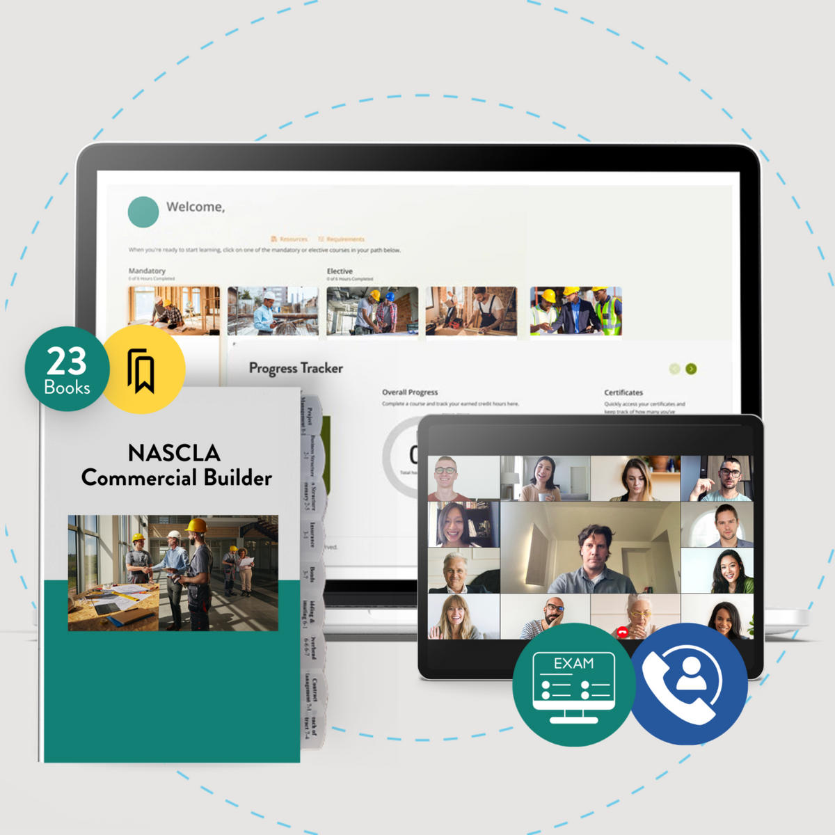 NASCLA Commercial Builder Pro Plus Exam Prep Package