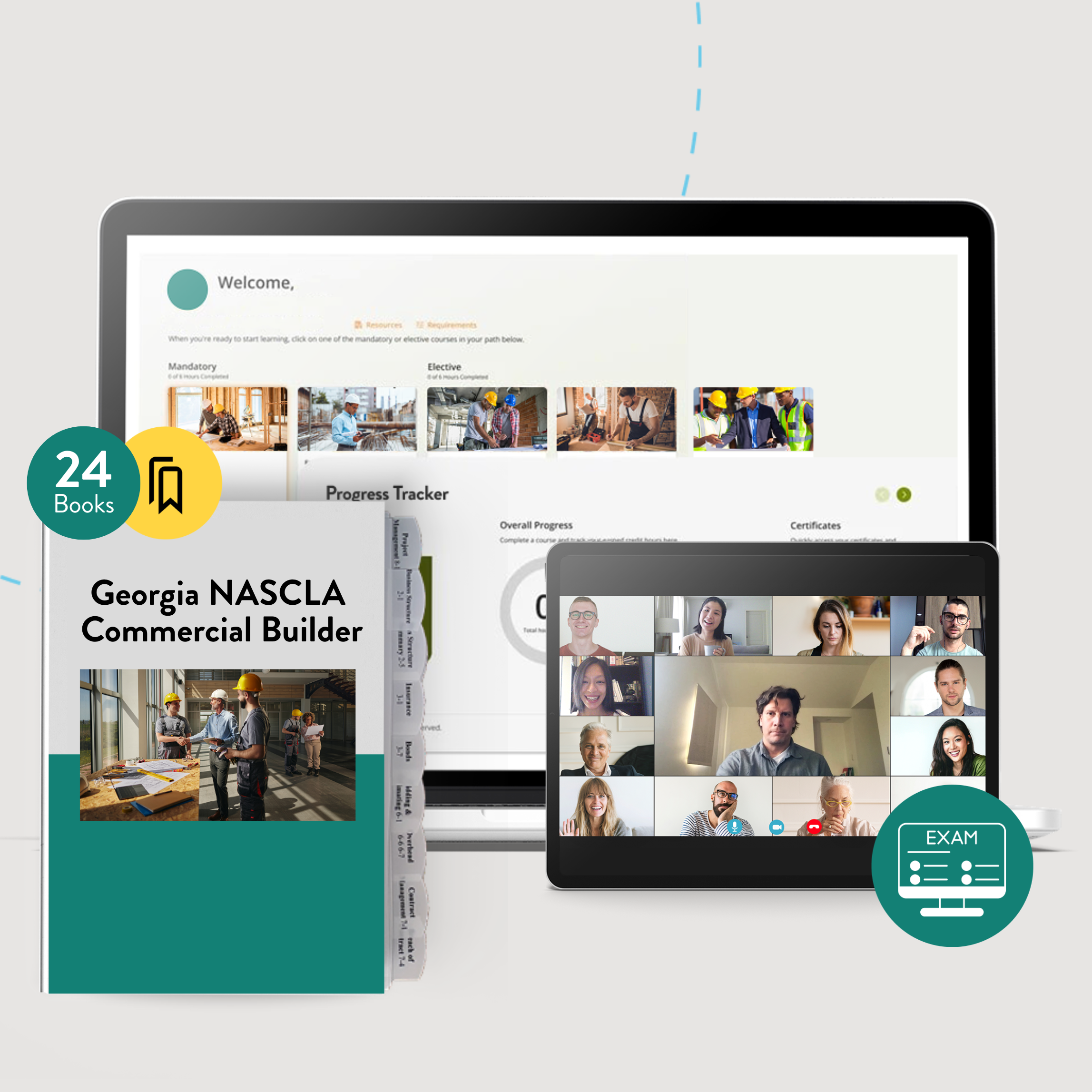 Georgia NASCLA Commercial Builder Pro Exam Prep Package
