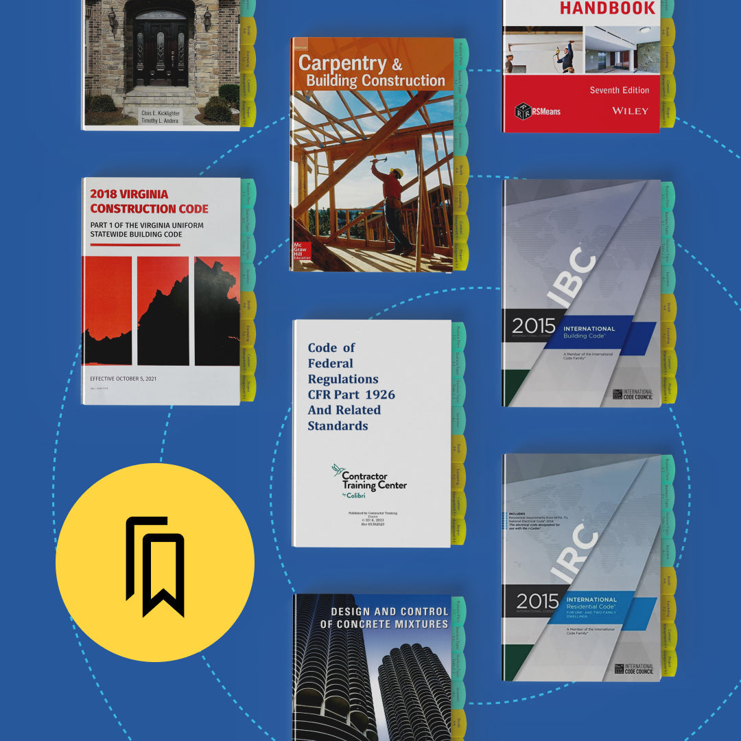 Virginia Commercial Improvement Contractor (CIC) Exam Tabbed and Highlighted Book Bundle