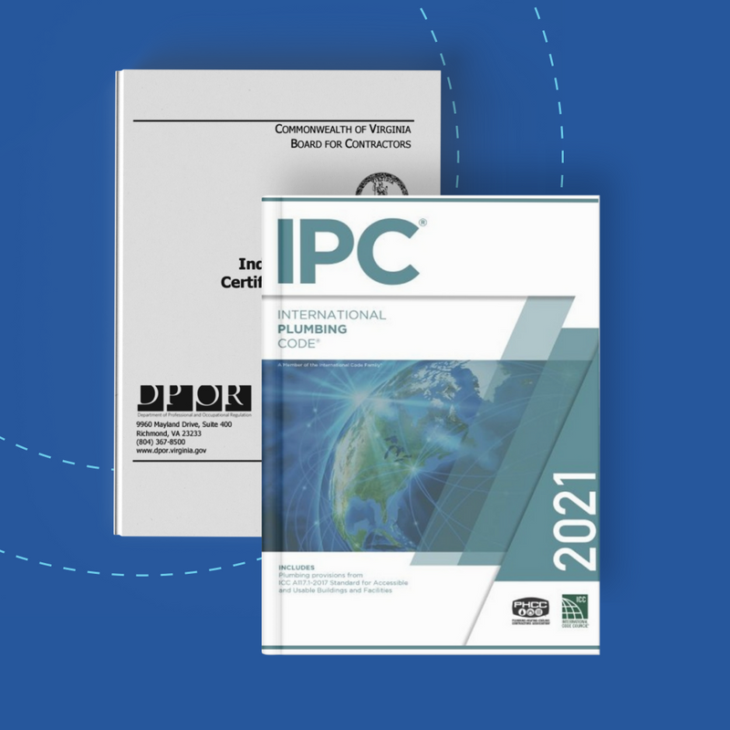 Virginia Master and Journeyman Plumber (PLB) Exam Prep Book Bundle