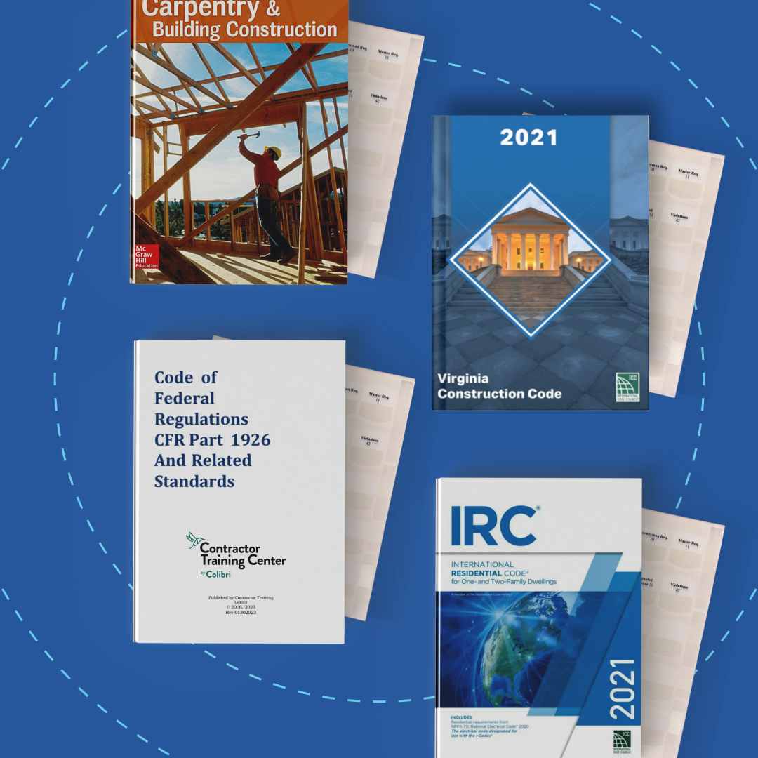 Virginia Residential Building Contractor (RBC) Exam Book and Tab Set