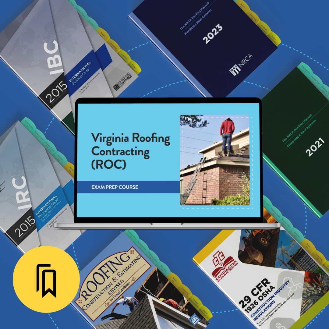 Virginia Roofing Contractor (ROC) Exam Prep Package