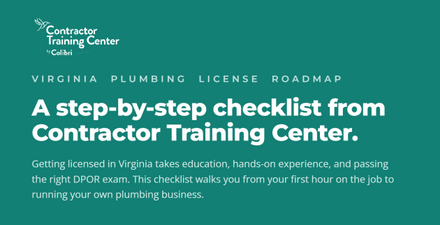 Virginia Plumbing License Checklist
