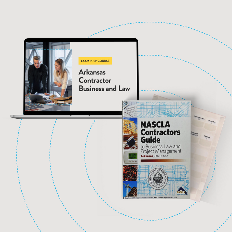 Essential Package: Arkansas Contractor Business and Law Exam Prep