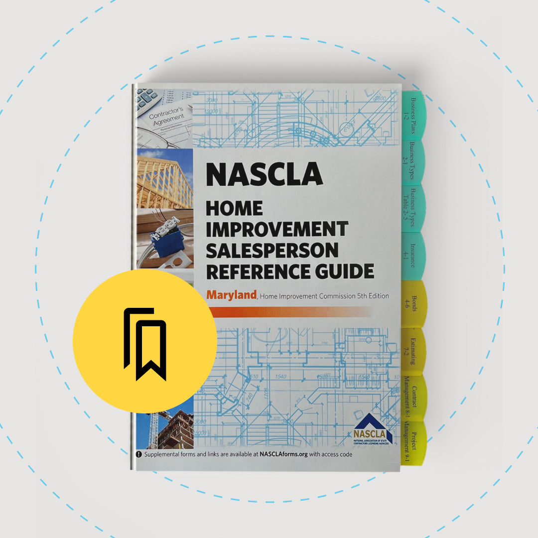 Maryland Home Improvement Salesperson Exam Tabbed and Highlighted Book