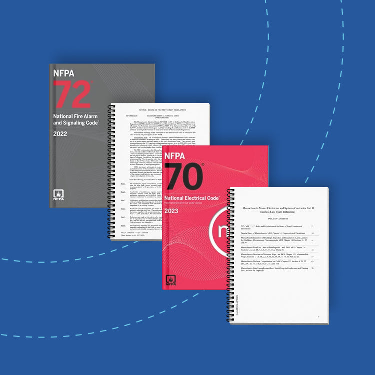 Massachusetts Journeyman Electrician Exam Book Bundle: Part I & Part II