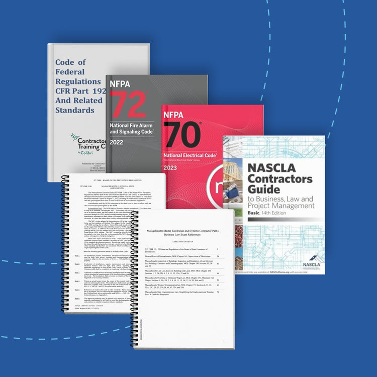 Massachusetts Master Electrician Exam Book Bundle: Part I & Part II