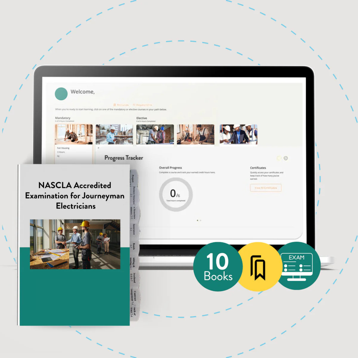 NASCLA Accredited Examination for Journeyman Electricians Exam Prep Package