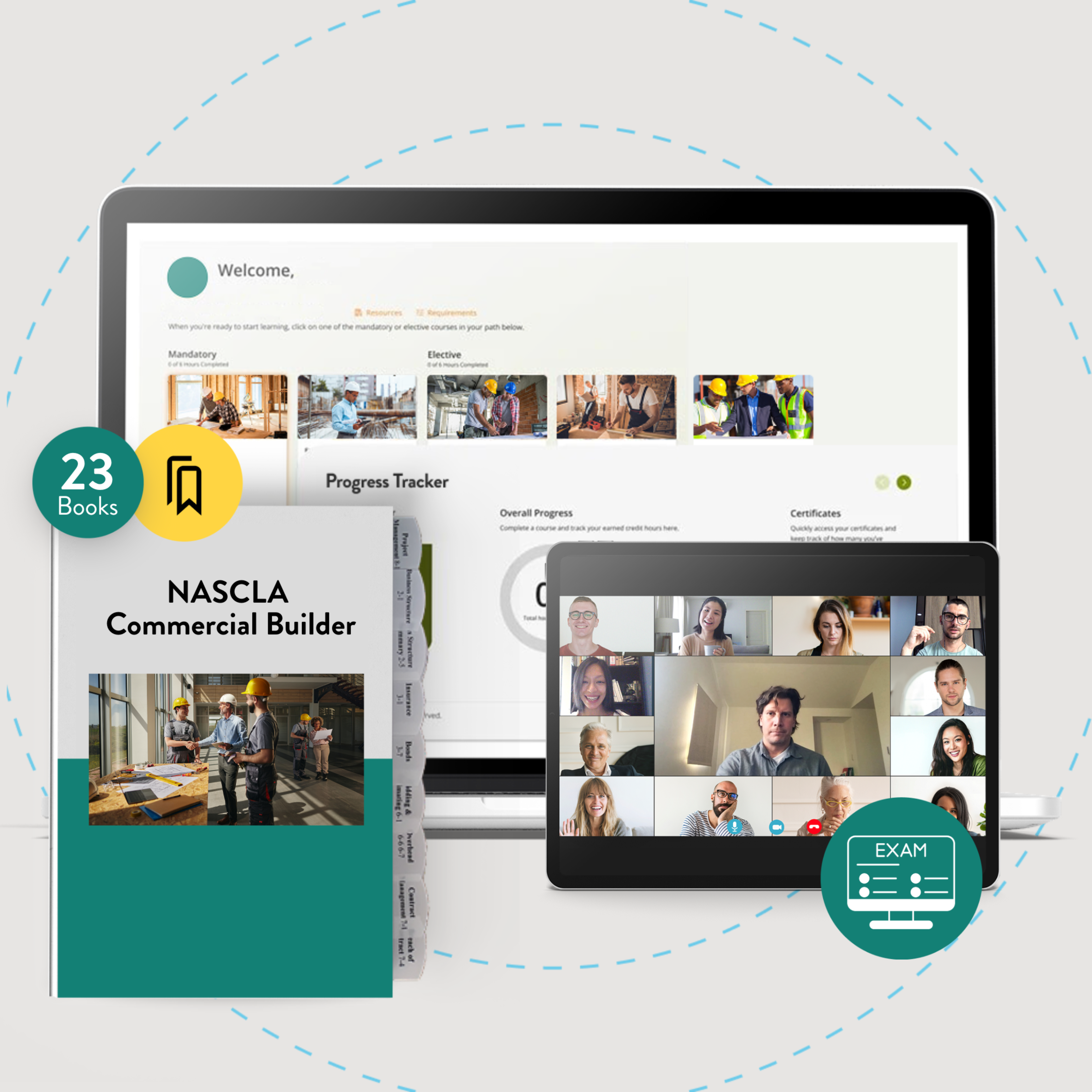 NASCLA Commercial Builder Pro Exam Prep Package