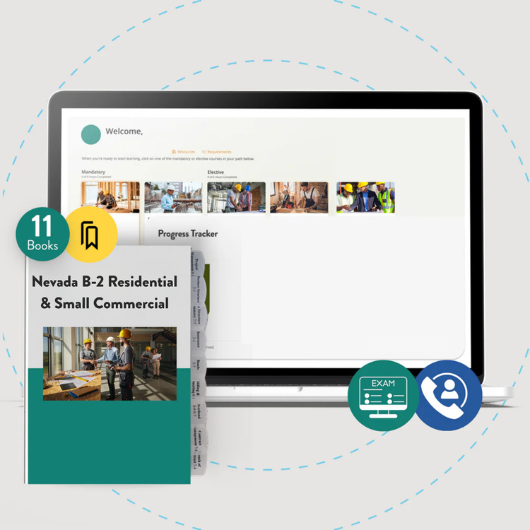 Online Course + Exam-Ready Book Set: Nevada B-2 Residential & Small Commercial Exam Prep