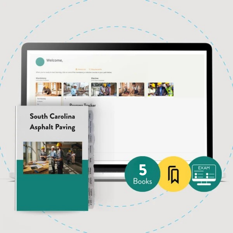 Online Course + Exam-Ready Book Set: South Carolina Asphalt Paving Exam Prep