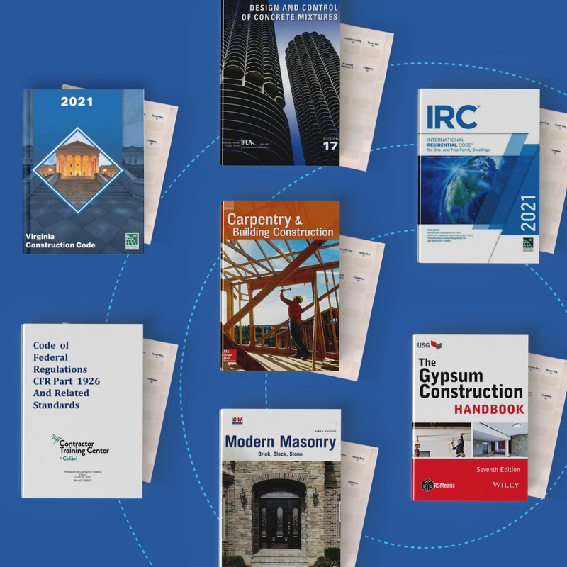 Virginia Commercial Improvement Contractor (CIC) Exam Book and Tab Set