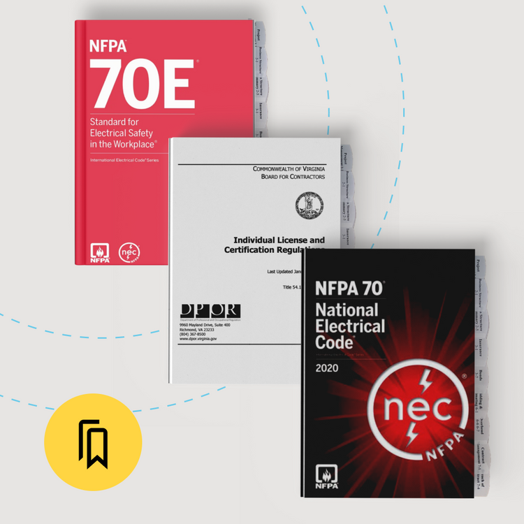 Virginia Electrician (ELE) Exam Tabbed and Highlighted Book Bundle